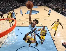 湖人NBA战胜孟菲斯灰熊詹姆斯关键三分